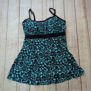 FIT 4 U Women’s 2O W FLORAL SWIM DRESS BATHING SUIT